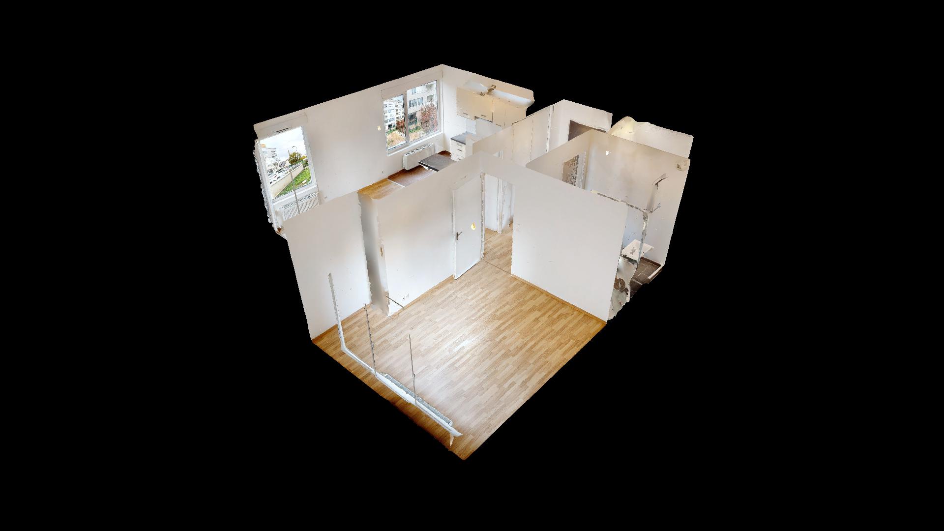 BI29-T2-Tours-Nord-Rez-de-jardin-Dollhouse-View
